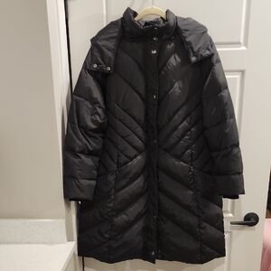 London Fog Black Quilted Coat